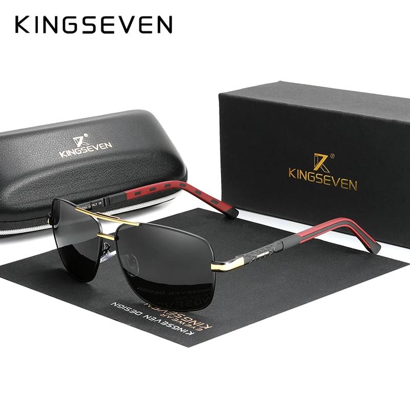 KINGSEVEN aluminium marque lunettes de soleil polarisées hommes femmes mode cadre mâle miroir lunett