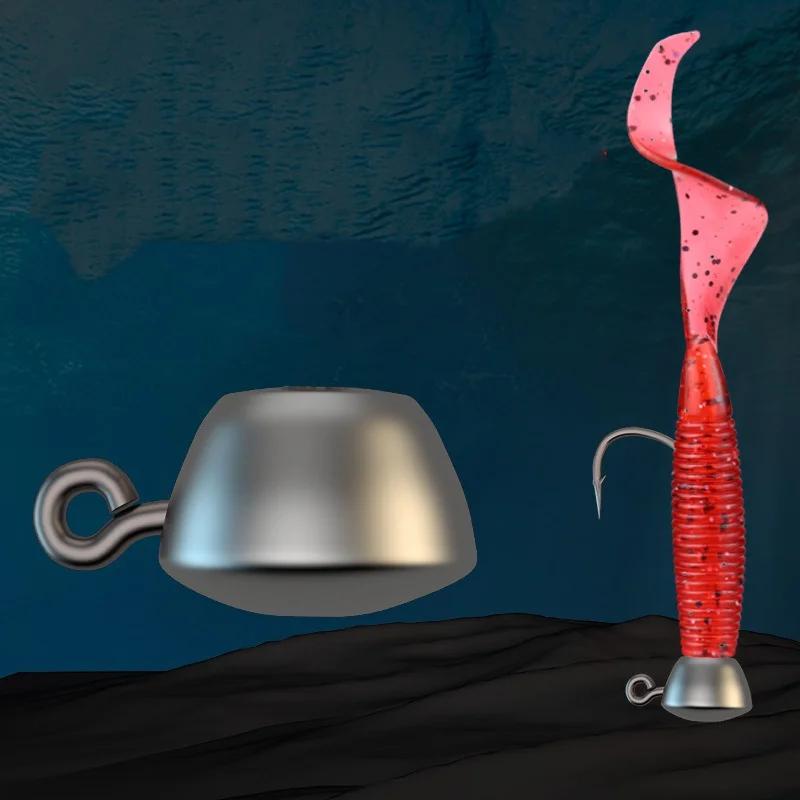 Hameçon de pêche à tête de gabarit NED, solide, Anti-chute, support auxiliaire, poisson mandarin, pl