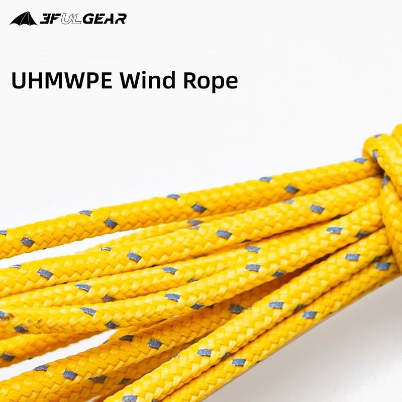 3F UL GEAR extérieur 1.5MM 20 mètres corde réfléchissante Dyneema tente de Camping corde à vent UHMW