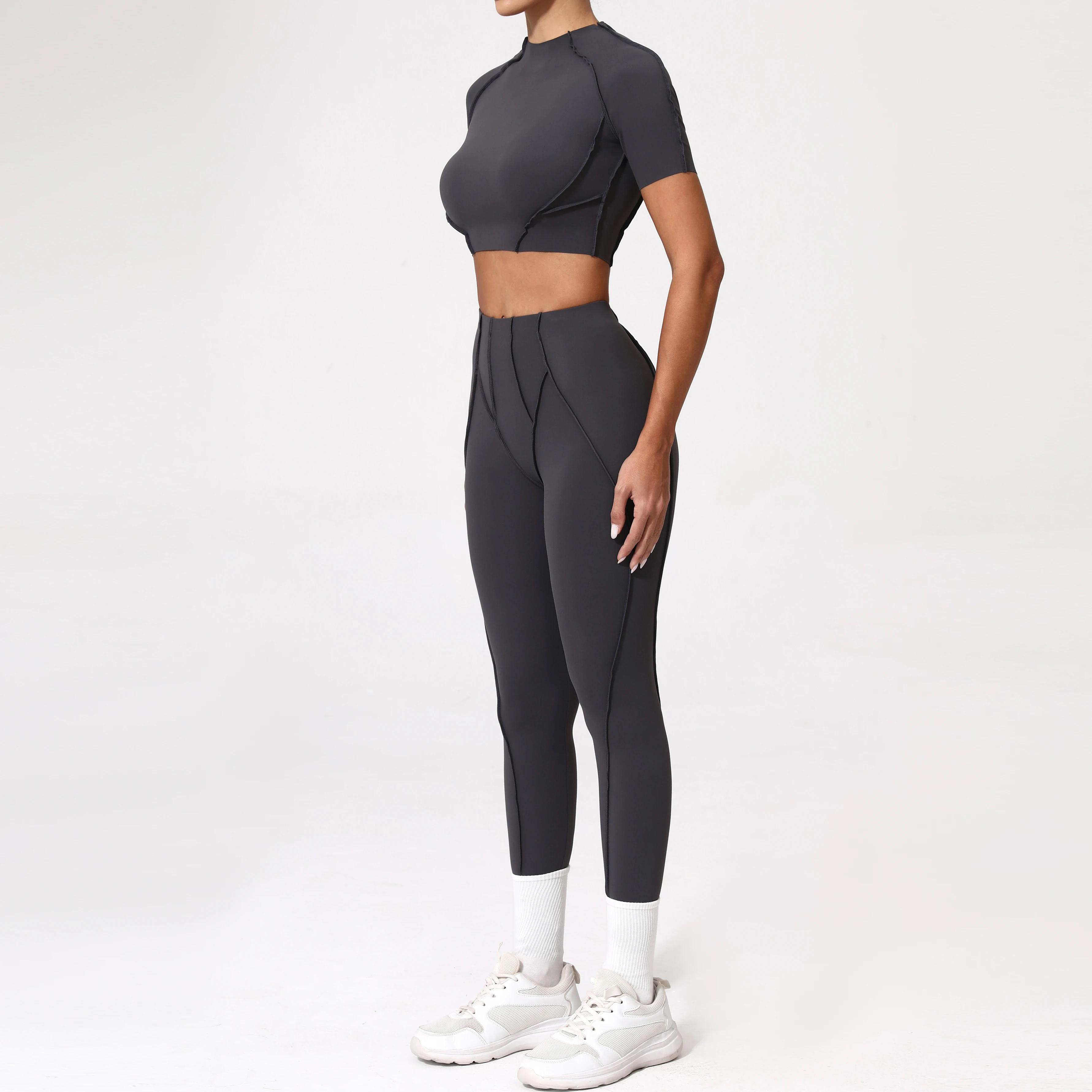 Costume de Yoga 2 pièces pour femmes, ensemble de sport à séchage rapide, survêtement pour course à