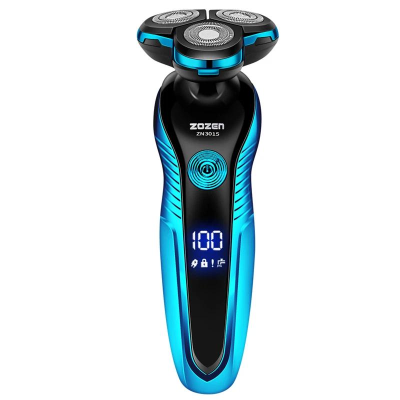 ZOZEN rasoir électrique rotatif rasoir électrique Rechargeable Machine à raser pour hommes tondeuse