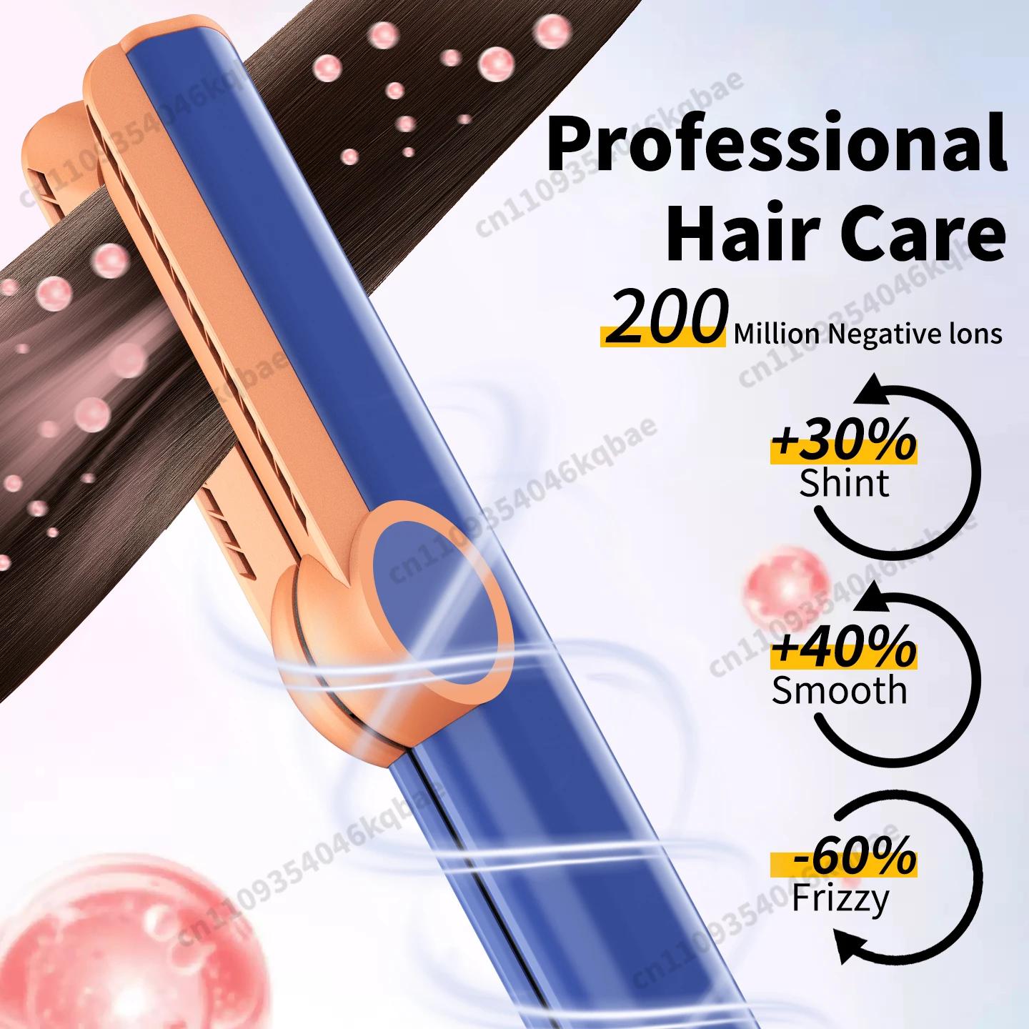 SenCiciMen 2-en-1 Lisseur et Sèche-Cheveux à Ions Négatifs pour Fixer l'Humidité et la Brillance – O