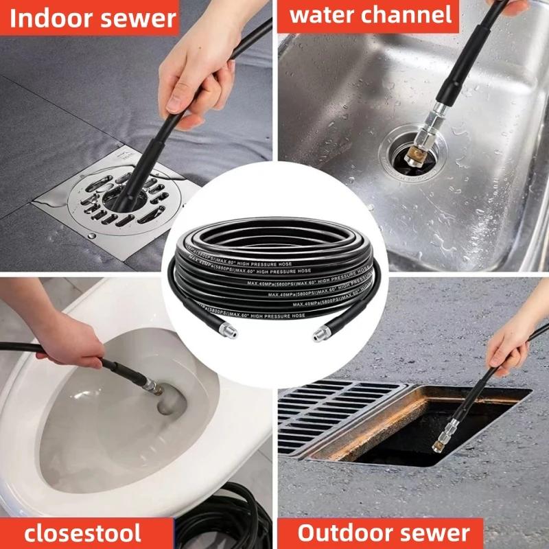 Kit de nettoyage de tuyaux de tuyau de Drainage d'égout de 2M-35M, Kit de buse rotative, nez NPT à 1