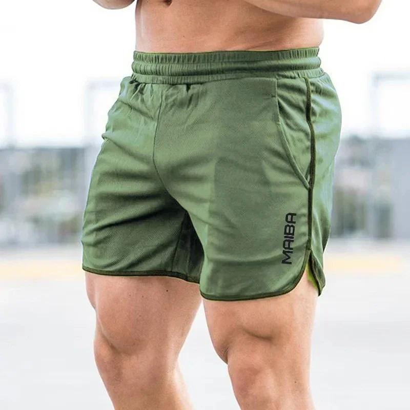 Short de sport respirant pour hommes, pantalon court de course, de Fitness, à séchage rapide, Slim,