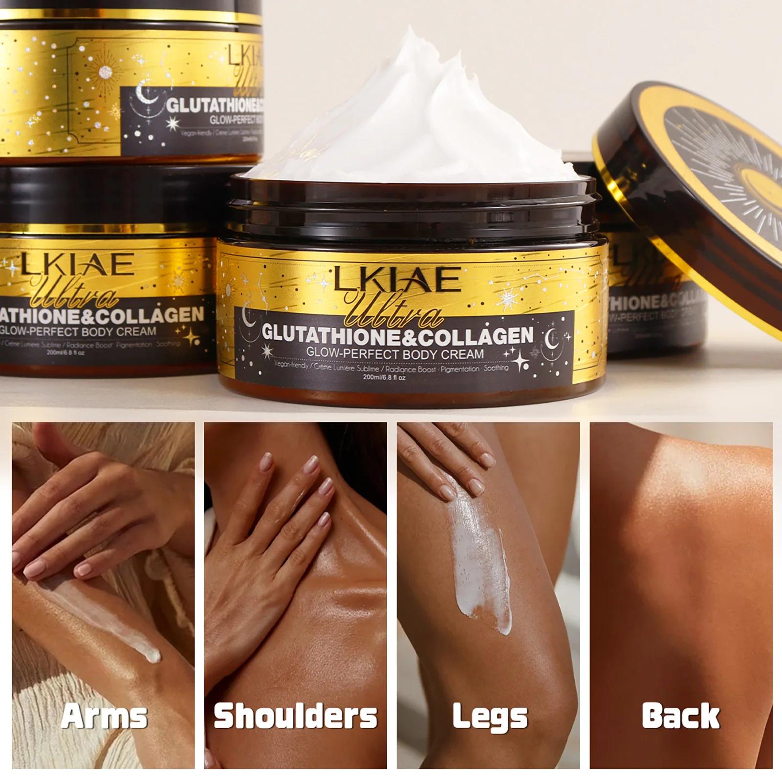 Crème corporelle ultra éclaircissante LKIAE, illuminatrice, hydratation intense, peau lisse, pour to