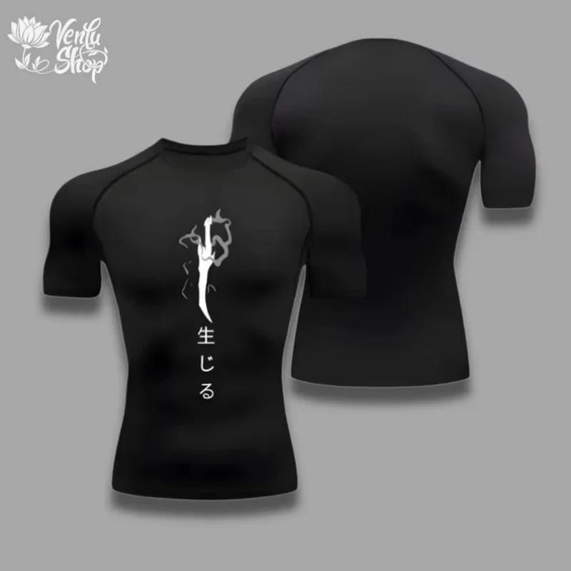 Jin Woo chemise de Compression Compression gymnase Sung Jin Woo Solo nivellement Anime Muscleshirt v