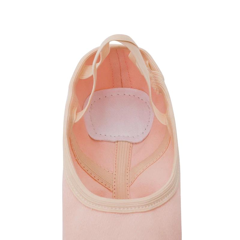 Ballerines danse USHINE toile extensible - Chaussures professionnelles tissu souple avec fente