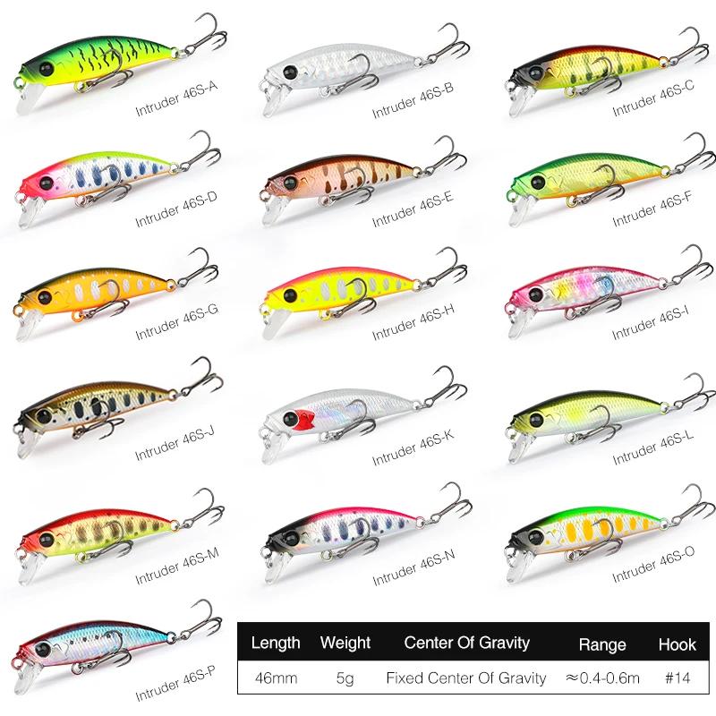 TSURINOYA 46S leurre de pêche méné coulant intrus 46mm 5g truite artificielle Ajing ruisseau lac Jer