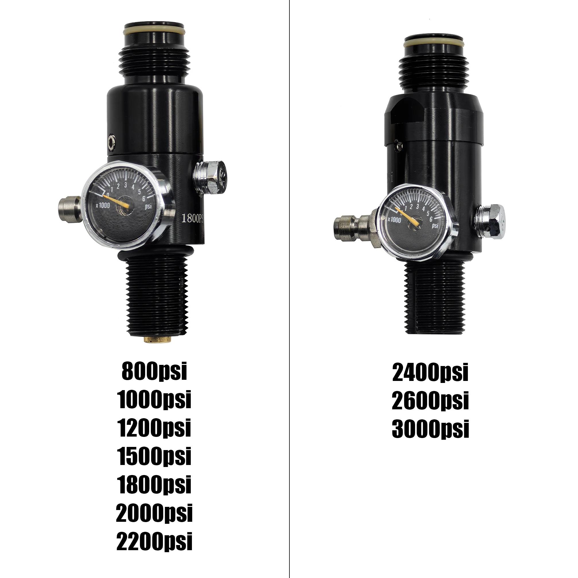 HPA 4500psi cylindre réservoir d'air régulateur vanne sortie 800psi à 3000psi M18 * 1.5 plongée esca