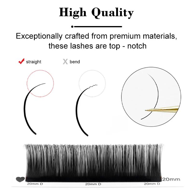 Winky Beauty-Extensions de cils individuelles, avec logo personnalisé, volume russe classique, pour