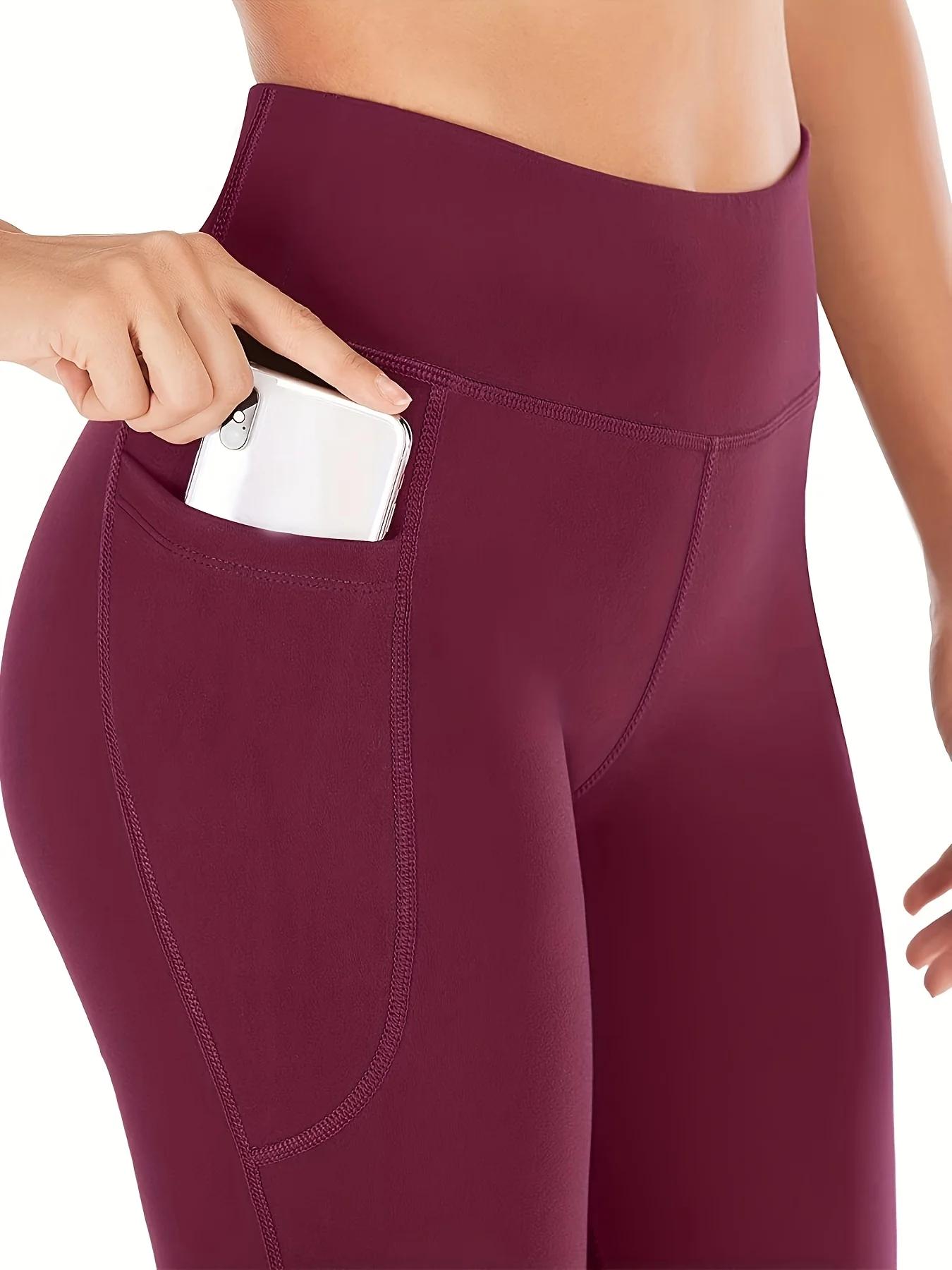 Pantalon de yoga Bootcut avec poches pour femme - Leggings évasés