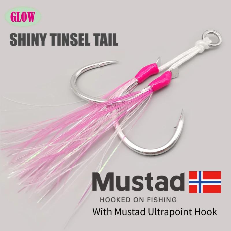2-SJ – hameçon de pêche à gabarits lent, double assistance avec crochets Mustad, hameçon de gabarits