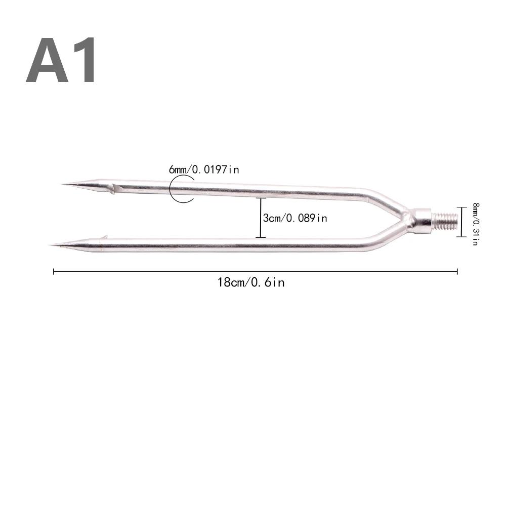 Hameçon d'ancrage de poisson en acier inoxydable, tête de harpon, avec barbe, fourchette pointue, de