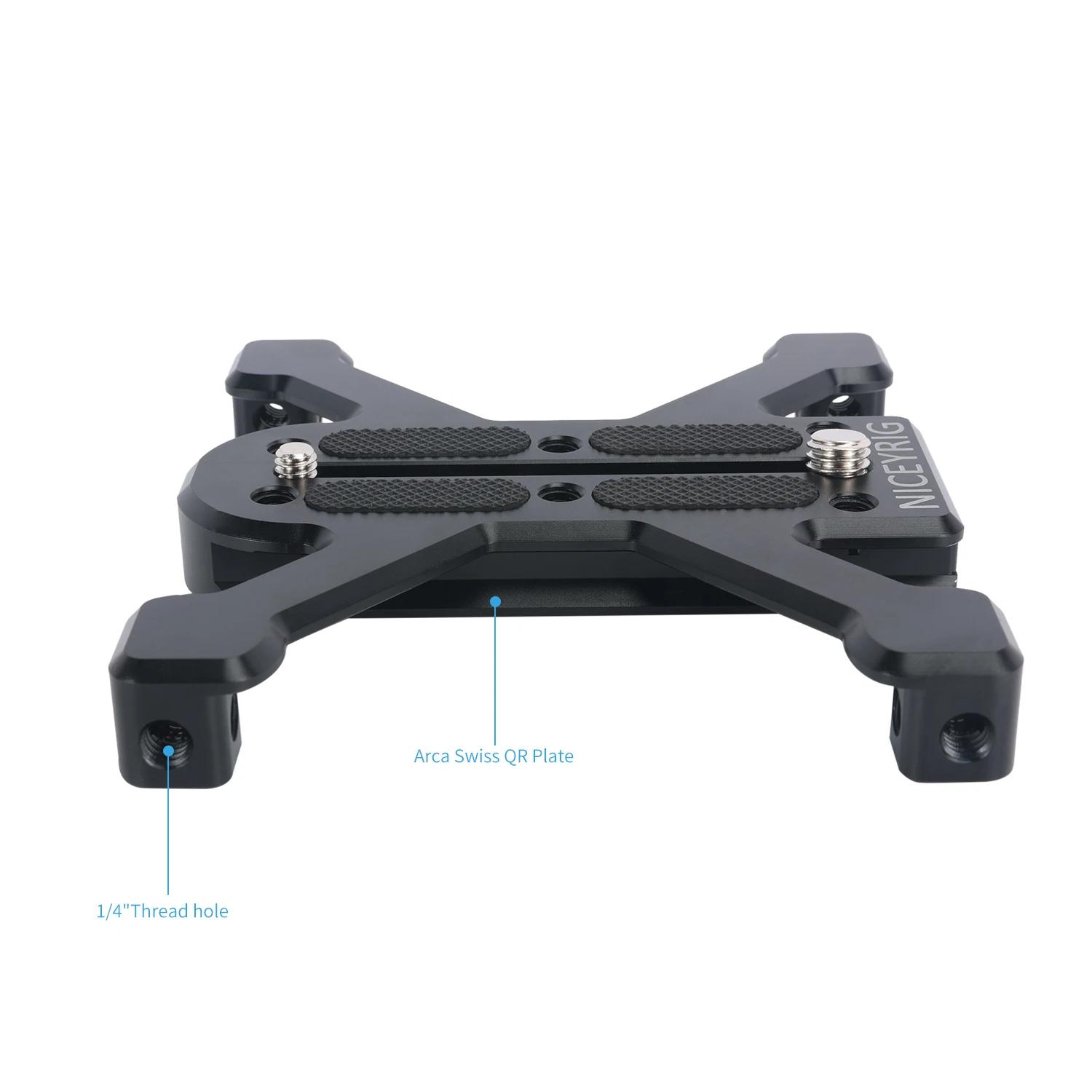 Niceyrig-Support de plaque de base quadrupède de type Arca pour appareil photo reflex numérique, pla