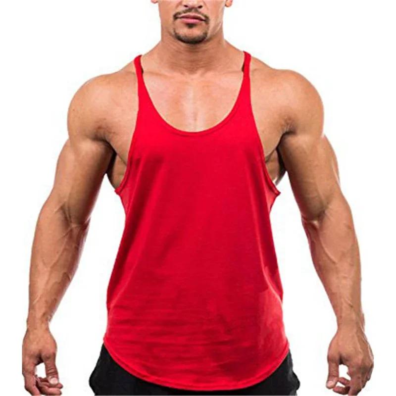 Chemises de Sport sans manches pour hommes, couleur unie, Fitness, musculation, entraînement muscula
