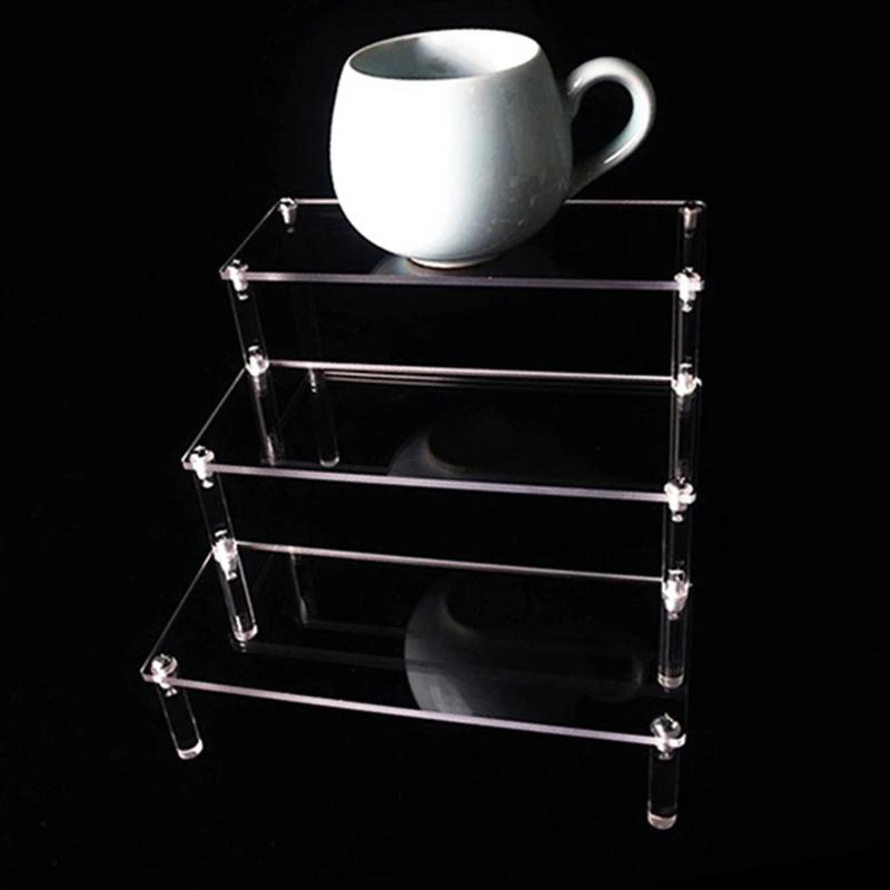 Présentoirs en acrylique à 1-5 niveaux, étagère transparente, présentoir de figurines en argile pour