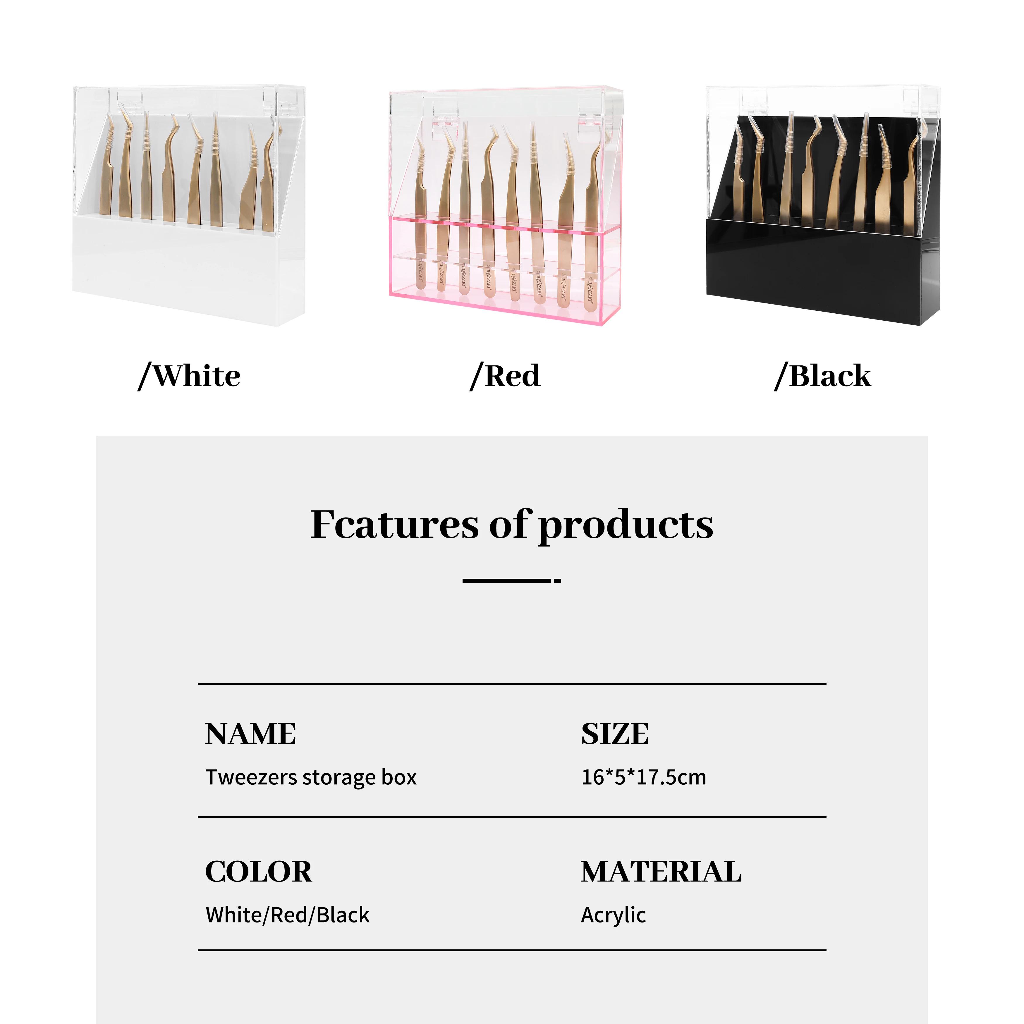 Boîte de rangement pour pincettes, support à 8 trous, outils de maquillage, rangement professionnel