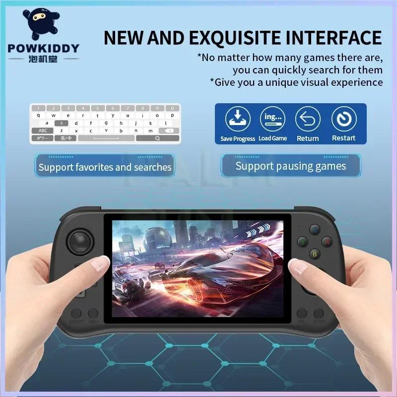 POWKIDDY-Consoles de jeux vidéo portables, système Linux, TV, HDMI, lecteur rétro, 5.5G, 512 jeux, P