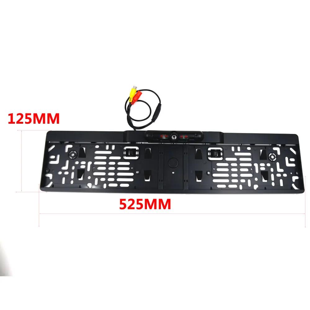Cadre de plaque d'immatriculation de voiture européenne, plaque d'immatriculation avec 4 LED IR, cam