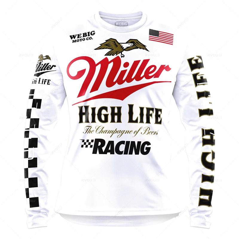 Maillot de cyclisme pour hommes, maillot de moto, hors route, VTT, VTT, BMX, Motocross, camping, pêc