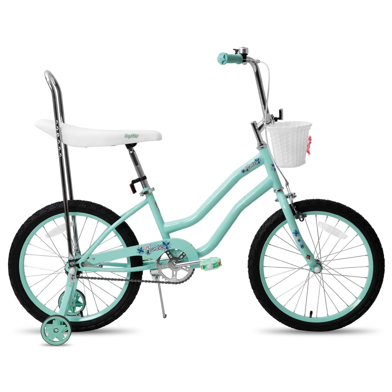Vélo avec Roues d'Entraînement pour Fille de 6 à 15 Ans, Freins à Main Avant, Siège en Gel, 20 Pouce