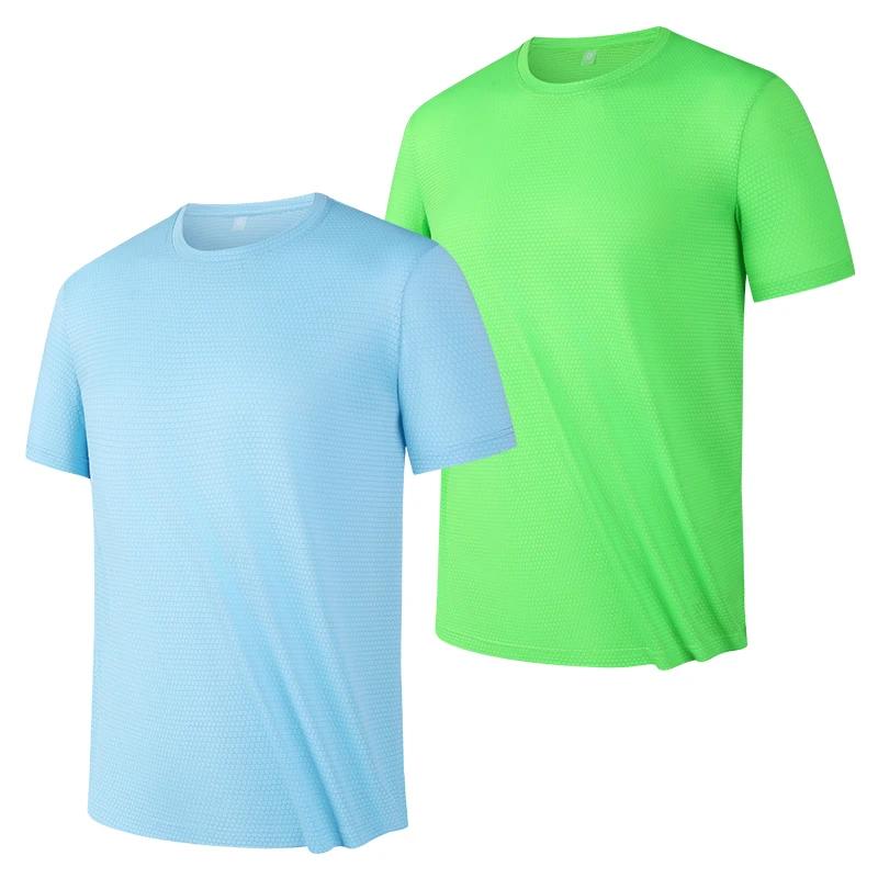 2 pièces séchage rapide hommes course T-shirt Fitness sport T-shirt gymnastique entraînement t-shirt