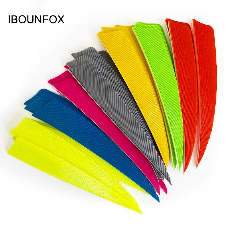 Plumes de flèche en carbone de 4 pouces, 50 pièces, bouclier RW coupé, plumes de turquie, Fletches,