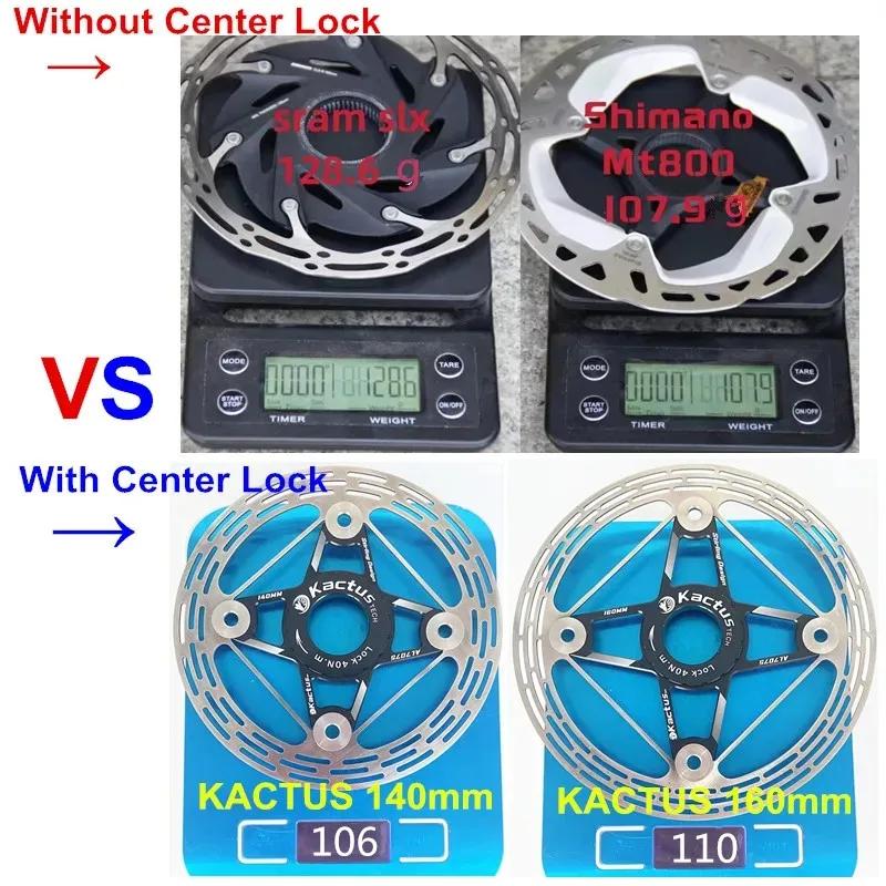 KACTUS – Rotor de frein à disque de vélo ultraléger, 140/160mm, verrouillage central épais, AL7505,