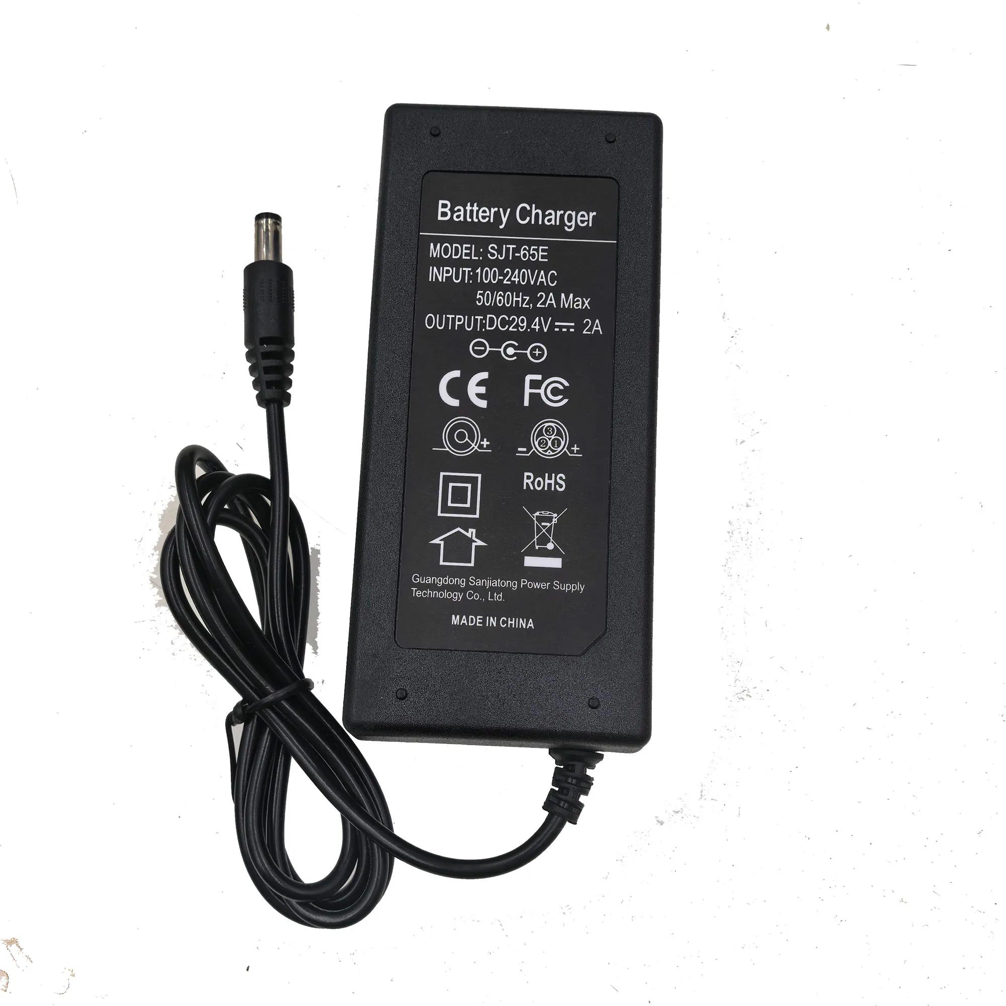 Chargeur 29.4V 2A pour batterie au lithium 24V 25.2V 25.9V 29.4V 7S, chargeur de vélo électrique 29.