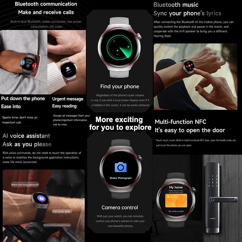 2025 nouvelle montre 4 Pro homme femme montre intelligente Bluetooth appel GPS NFC fréquence cardiaq