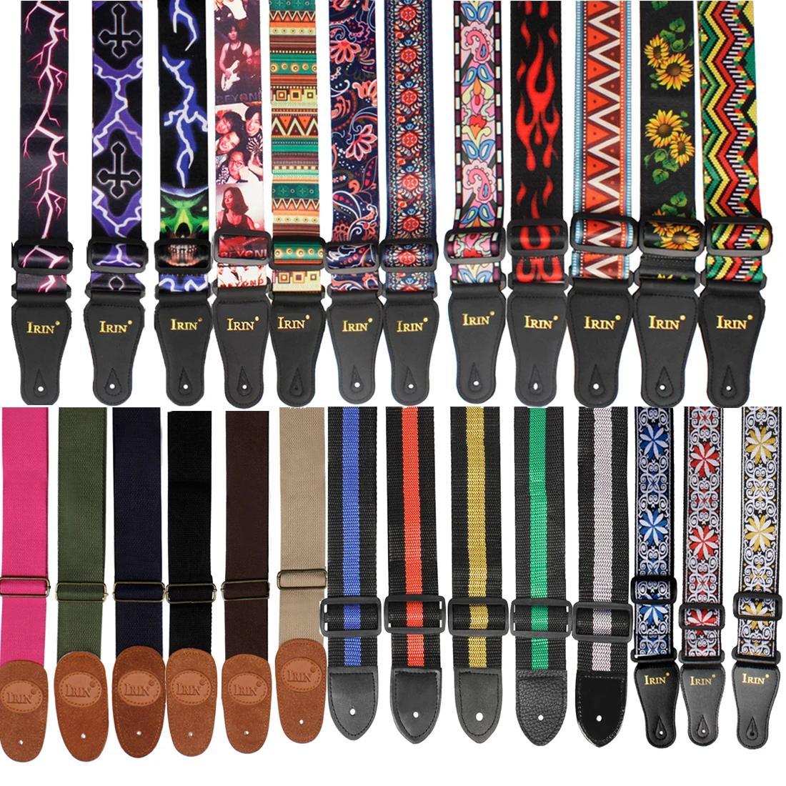 Sangle de guitare réglable en Polyester, impression de haute qualité, Style ethnique, pur coton brod