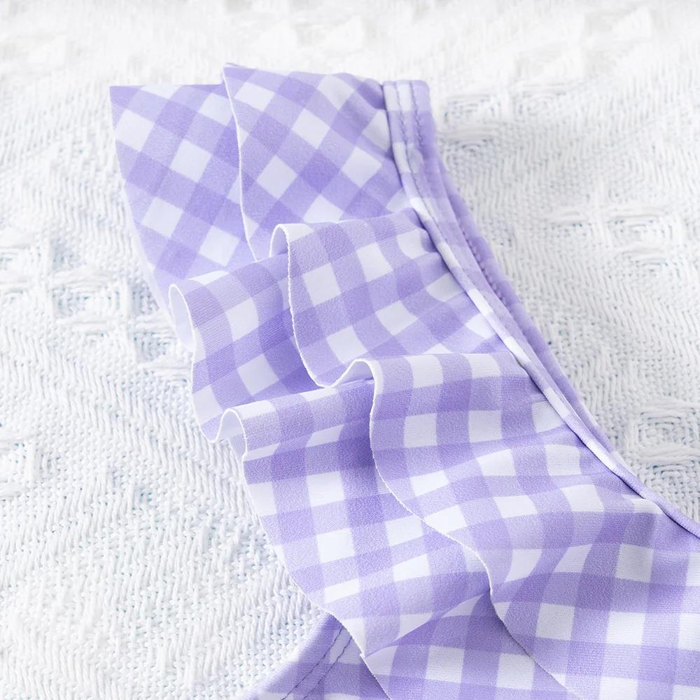 Maillot de bain une pièce à volants pour filles 5-14 ans - Mode été enfants adolescentes