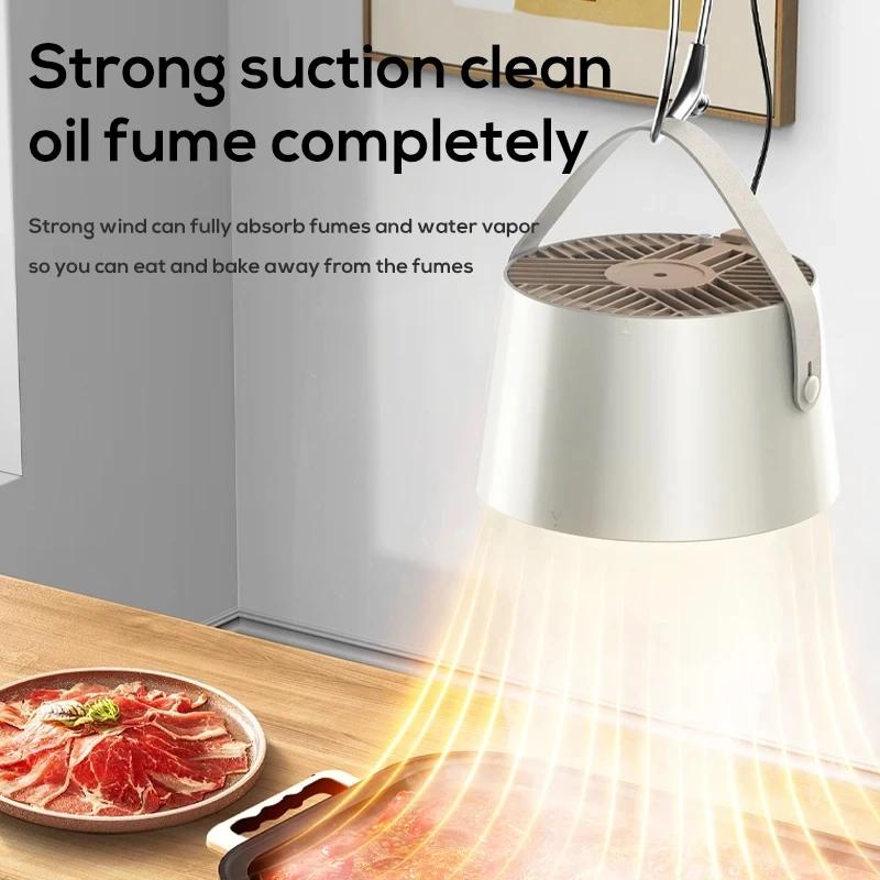 Ventilateur portable, petite hotte de cuisine, extracteur, alimentation USB, hotte de cuisine de bur