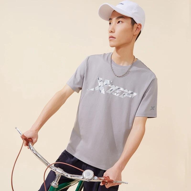Xtep chemise tricotée à manches courtes pour hommes mode d'été sweat confortable doux Style de rue h