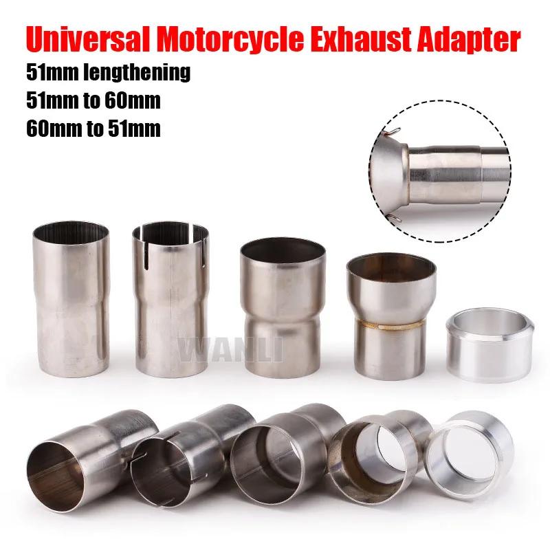 Adaptateur universel de silencieux d'échappement de moto, tuyau d'allongement de 51mm à 60mm 60mm à