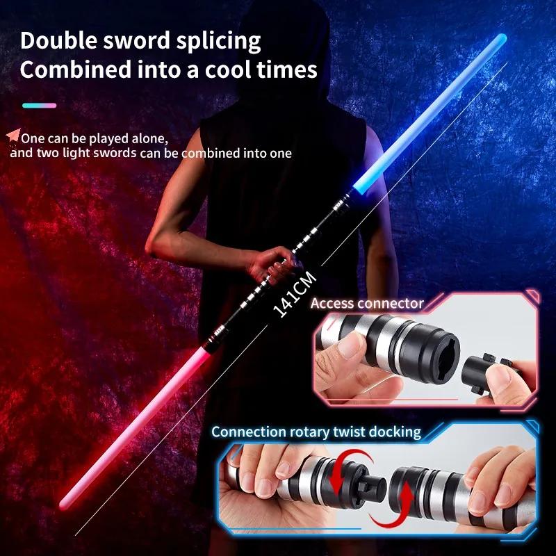 REikirc 2 en 1 Sabre Laser RGB 75cm 7 couleurs pour 3 enfants et plus jouet épée Laser épées lumineu