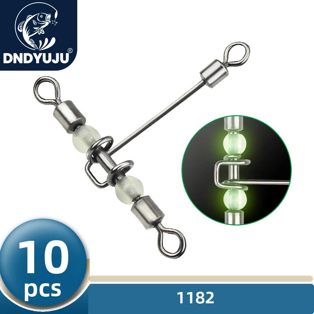 DNDYUJU 10 pièces 3 voies lumineux en forme de T transversale pivotant avec perles perles émerillons