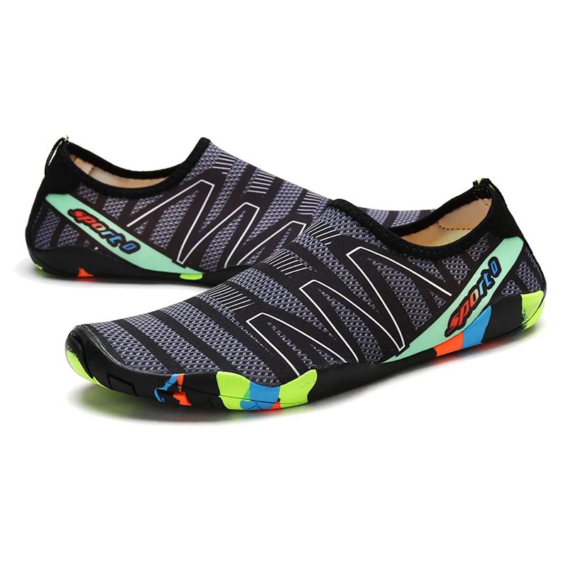 Chaussures d'eau de plage à séchage rapide, pantoufles de natation unisexes, pieds nus, surf en amon