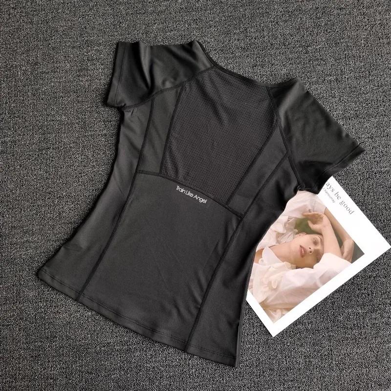 Chemise de sport plein air femme Yoga Fitness - T-Shirt course entraînement vêtements exercice respirant
