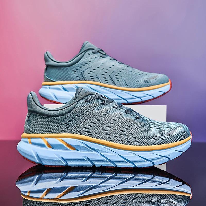 Nouveaux hommes chaussures de course mode décontracté marche respirant baskets à lacets Jogging moca