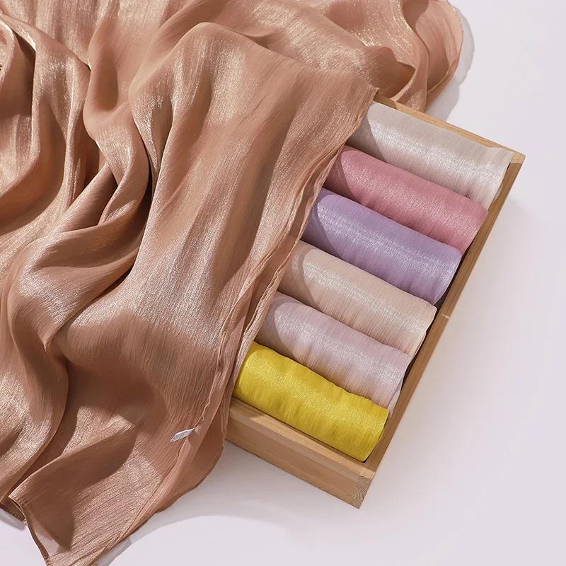 Hijabs en mousseline de soie de qualité supérieure pour femmes, voile turban doux et long, écharpes