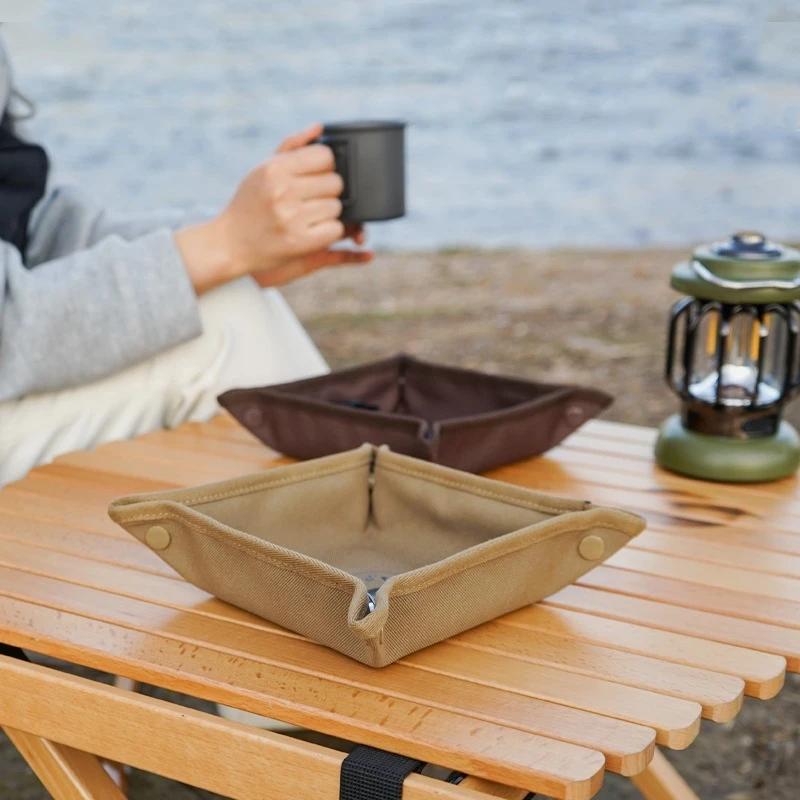 Plateau organisateur de Camping Portable 1 pièce, boîte de rangement compacte pour la maison et les