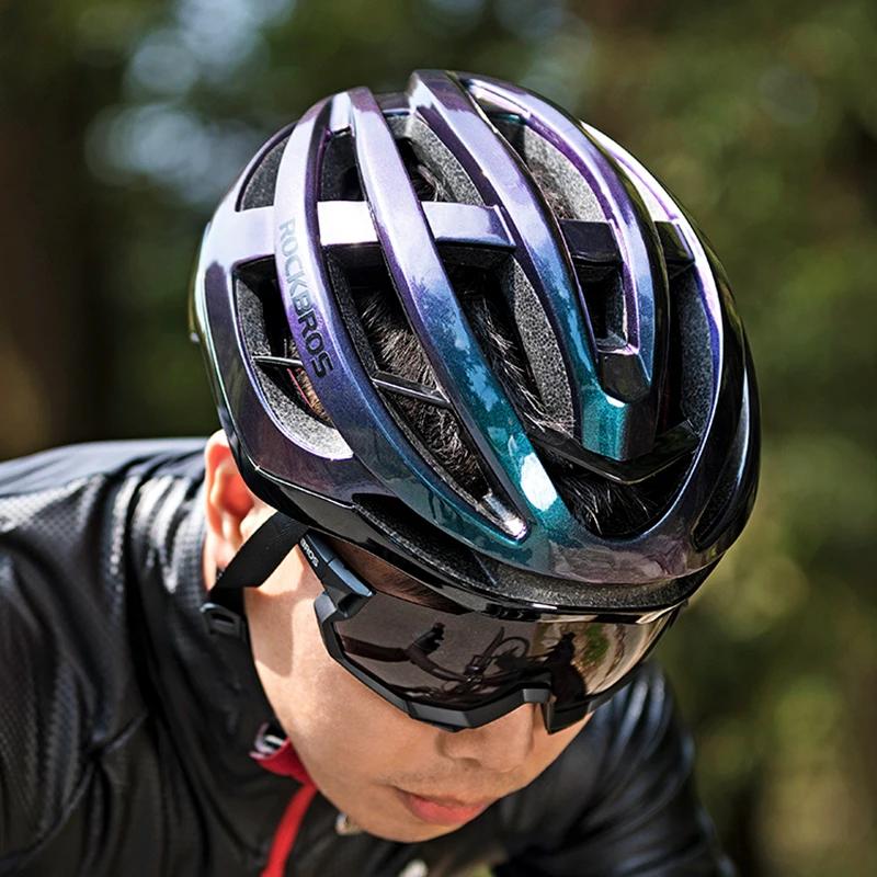 ROCKBROS – casque de vélo unisexe, respirant, ultraléger, moulé intégralement, antichoc, réglable, é