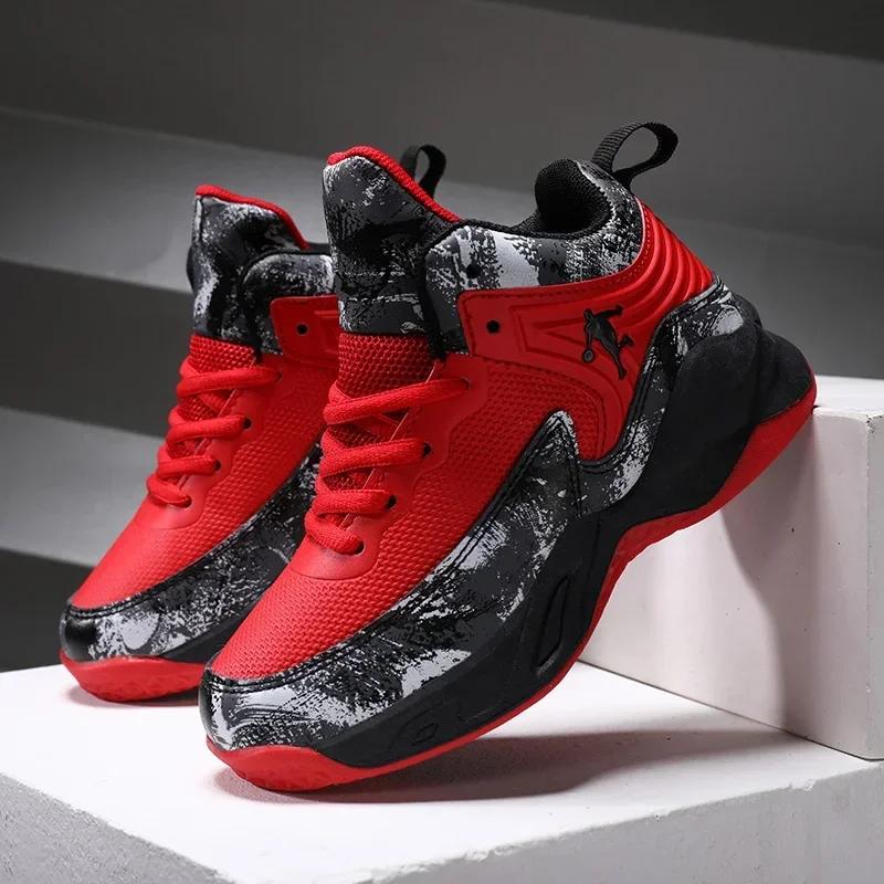 Chaussures de basket-ball pour enfants, baskets à semelle optique, chaussures de sport pour enfants,