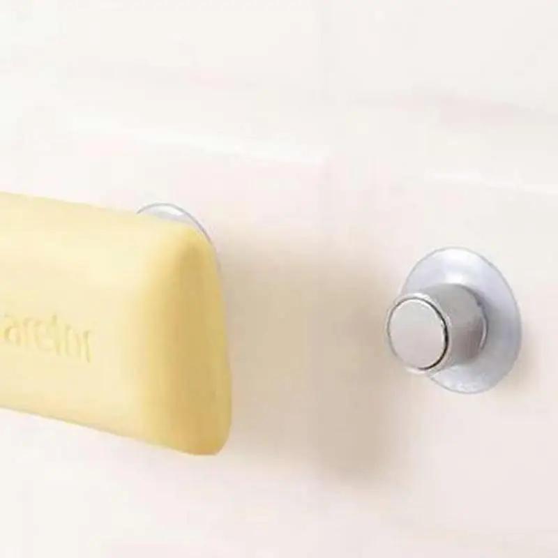 Porte-savon mural à ventouse, porte-savon avec aimant puissant, porte-savon suspendu amovible pour s