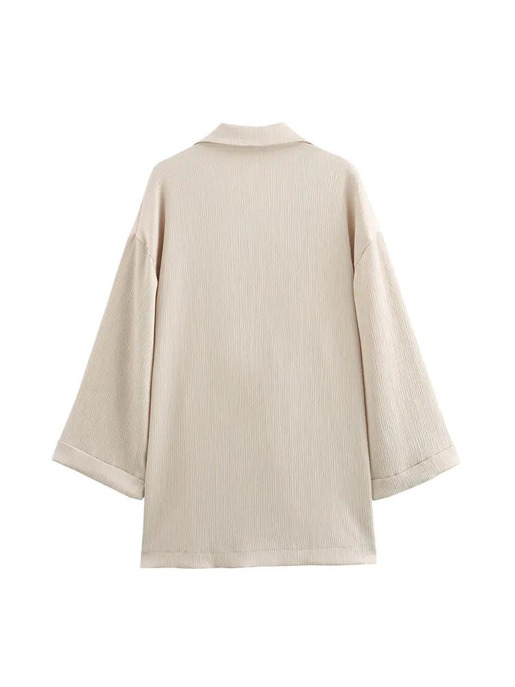 Ensemble manteau et pantalon pour femmes, Blazer décontracté, manches longues, Double boutonnage + p