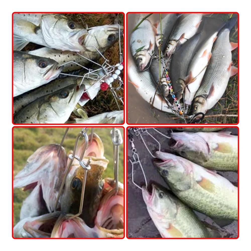 5 pièces 40/50/75/90/100/110/140mm leurre en acier inoxydable fermoir à poisson vivant fermoir à poi