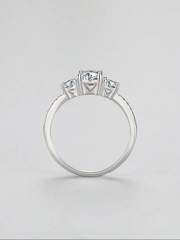 Bague ronde en argent Sterling 925 pour femmes, classique, mode, Zircon 0,5 ct, anniversaire, fiança