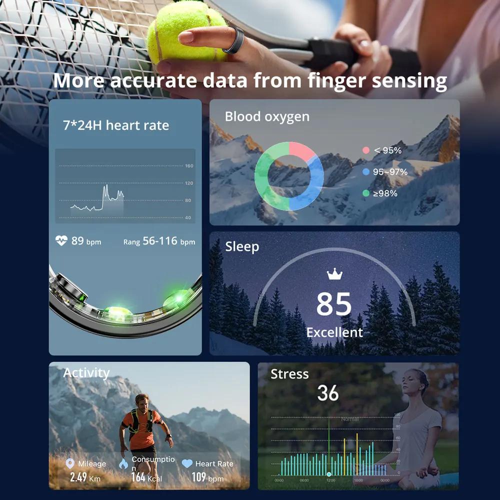 COLMI-Anneau intelligent R03 pour hommes et femmes, autonomie de la batterie 39 jours, moniteur de s