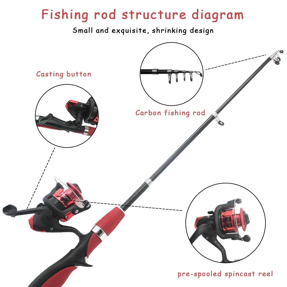 Enfants canne à pêche ensemble canne à pêche pour enfants enfant cannes à pêche télescopiques avec m
